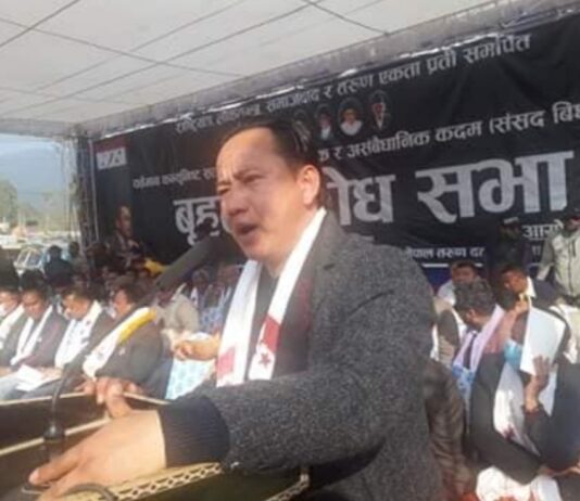 नवलपरासीको वर्दघाटमा तरूण दलको शक्ति प्रदर्शन : काँग्रेस अदालतको आदेश पर्खेर बसेको नेताहरूको भनाई