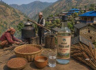बिहादी गाउँपालिकाले कोदोको घरेलु मदिराको ब्रान्डिङ गर्दै