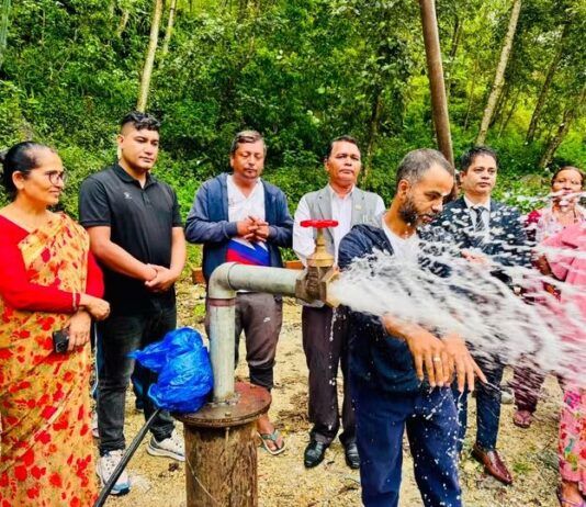 बोरिङ प्रविधिमा आधारित खानेपानी आयोजनाबाट तिलाहारका १६० घरधुरी लाभान्वित