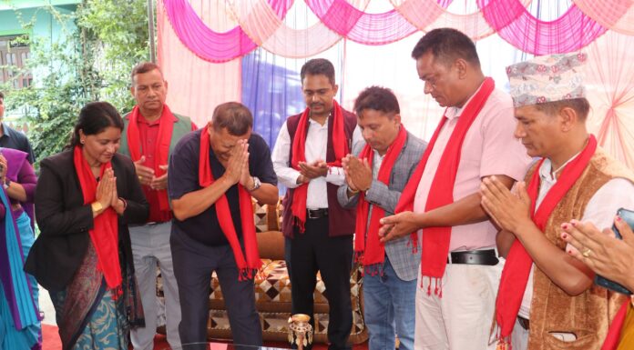 कुश्मा नगरपालिका वडा नं. ८ चुवाको वडा कार्यालय भवनको उद्घाटन