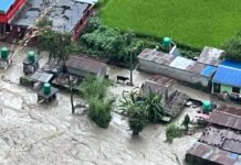 कालीगण्डकीमा आएको बाढीले जलजलाका २५ घर बगायो, सेतीबेणी बजार डुबानमा