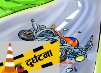 मोटरसाइकलले ठक्कर दिँदा मोदीका एक वृद्ध गम्भीर घाइते
